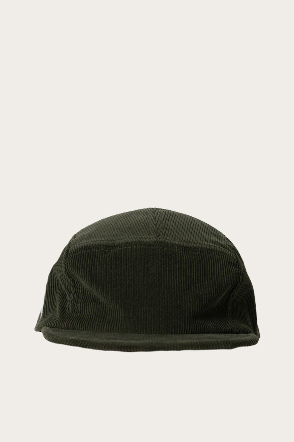 Oi Polloi 5 Panel Organic Corduroy Cap Olive