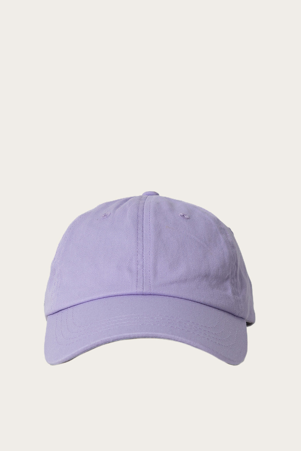 Oi Polloi 6 Panel Low Rise Cotton Cap Lavender