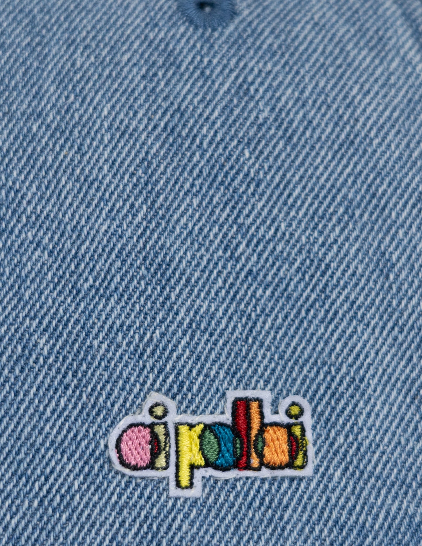 Oi Polloi 6 Panel Low Rise Cotton Stonewash Denim Cap
