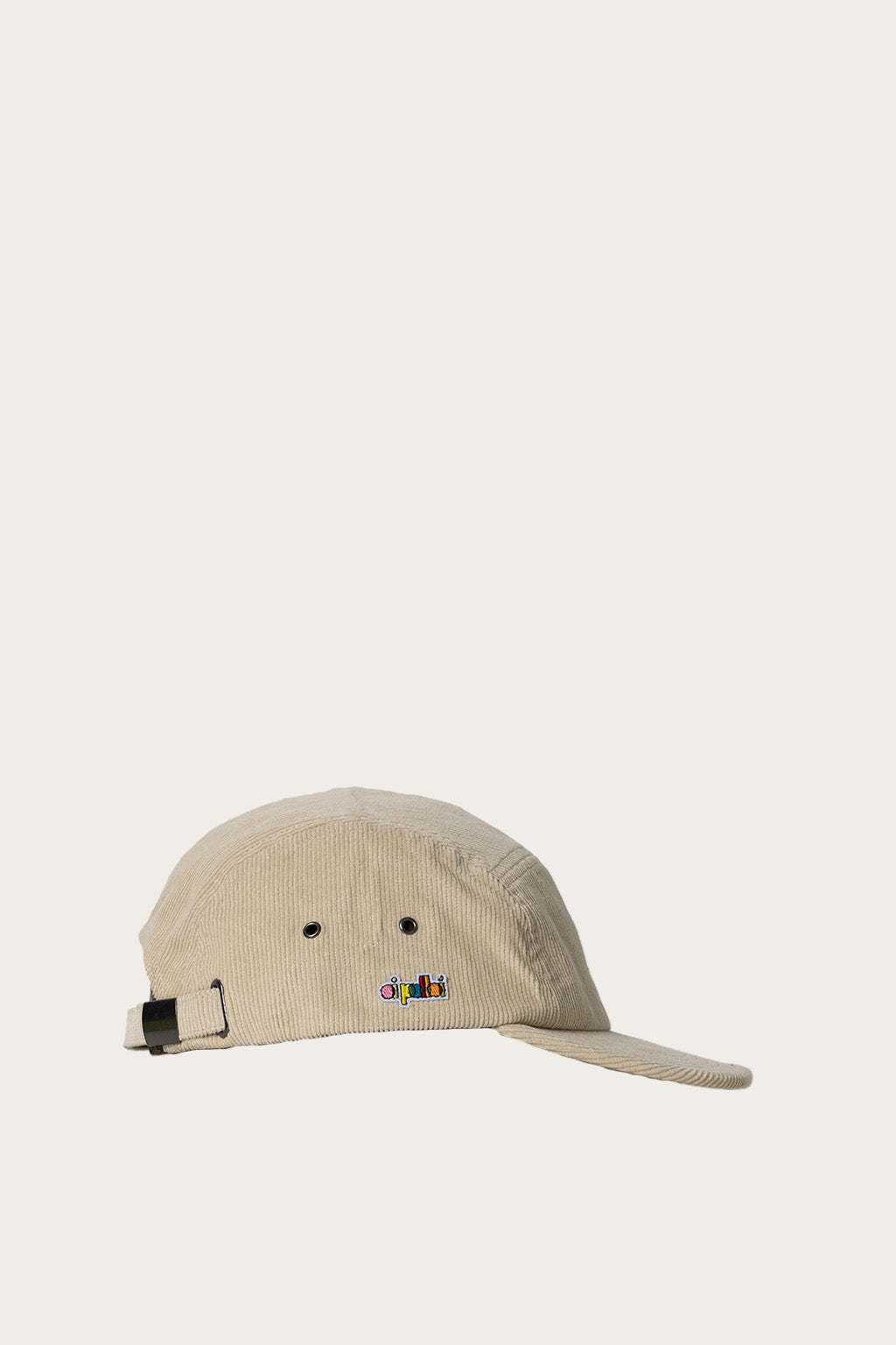 Oi Polloi 5 Panel Organic Corduroy Cap Sand