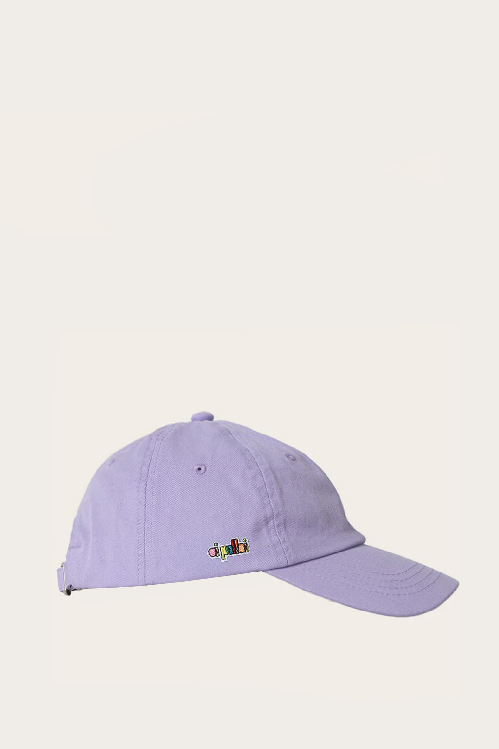 Oi Polloi 6 Panel Low Rise Cotton Cap Lavender