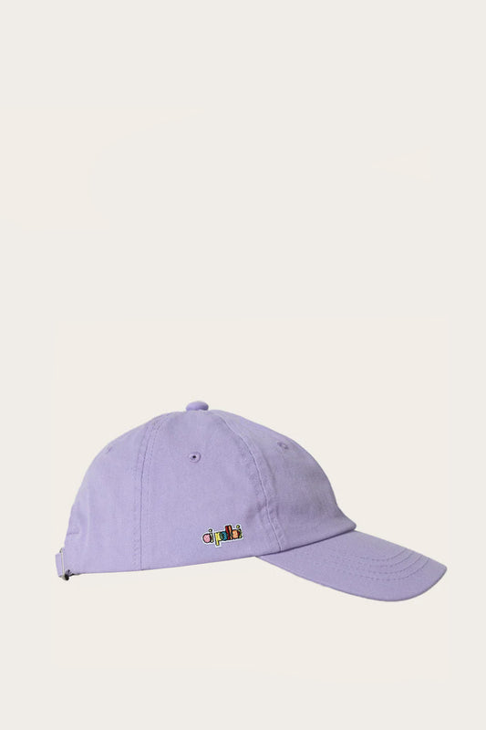 Oi Polloi 6 Panel Low Rise Cotton Cap Lavender