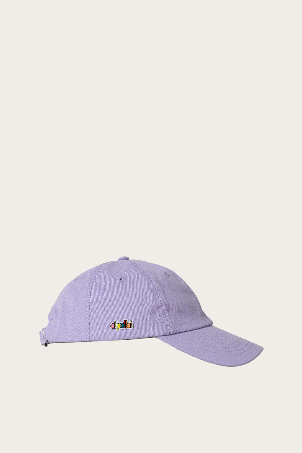 Oi Polloi 6 Panel Low Rise Cotton Cap Lavender