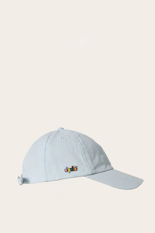 Oi Polloi 6 Panel Low Rise Cotton Cap Light Blue