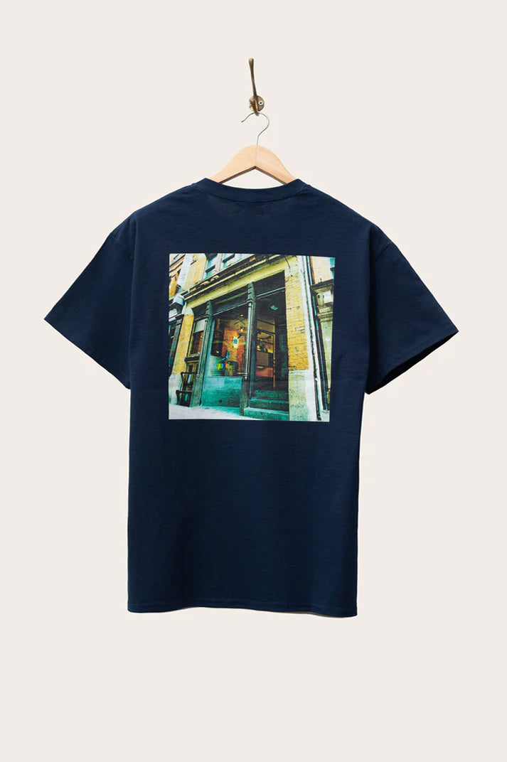 Oi Polloi 70 Tib Street S/S T-Shirt Navy