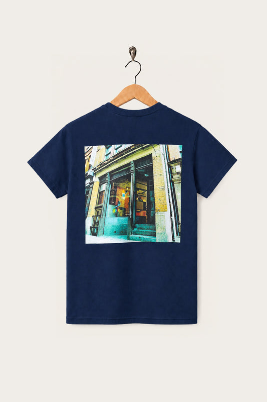 Oi Polloi 70 Tib Street S/S T-Shirt Navy