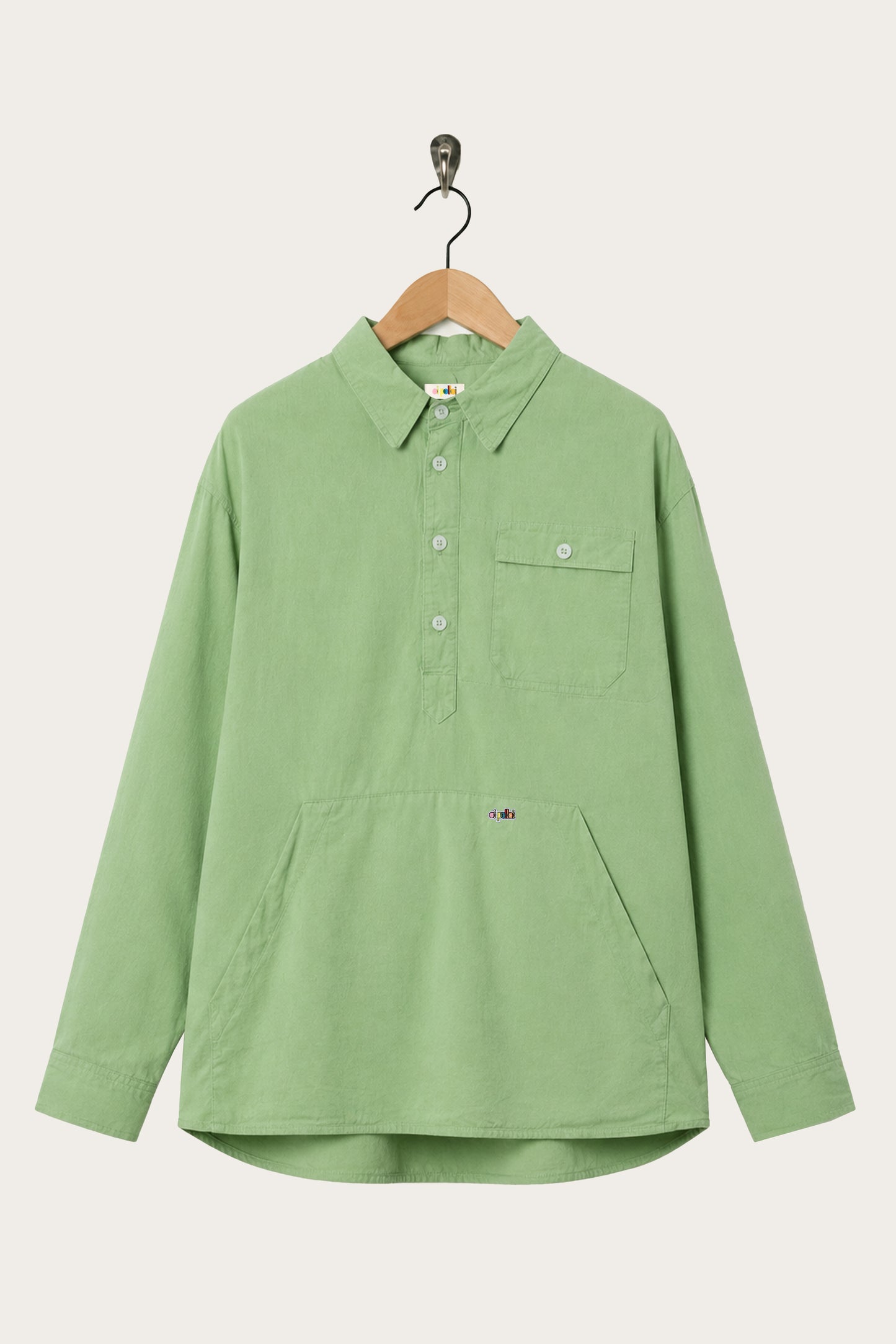 Oi Polloi Camp Smock Apple Green