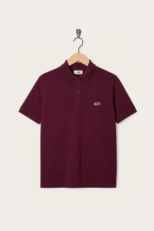Oi Polloi Classic S/S Polo Shirt Burgundy