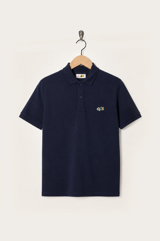 Oi Polloi Classic S/S Polo Shirt French Navy