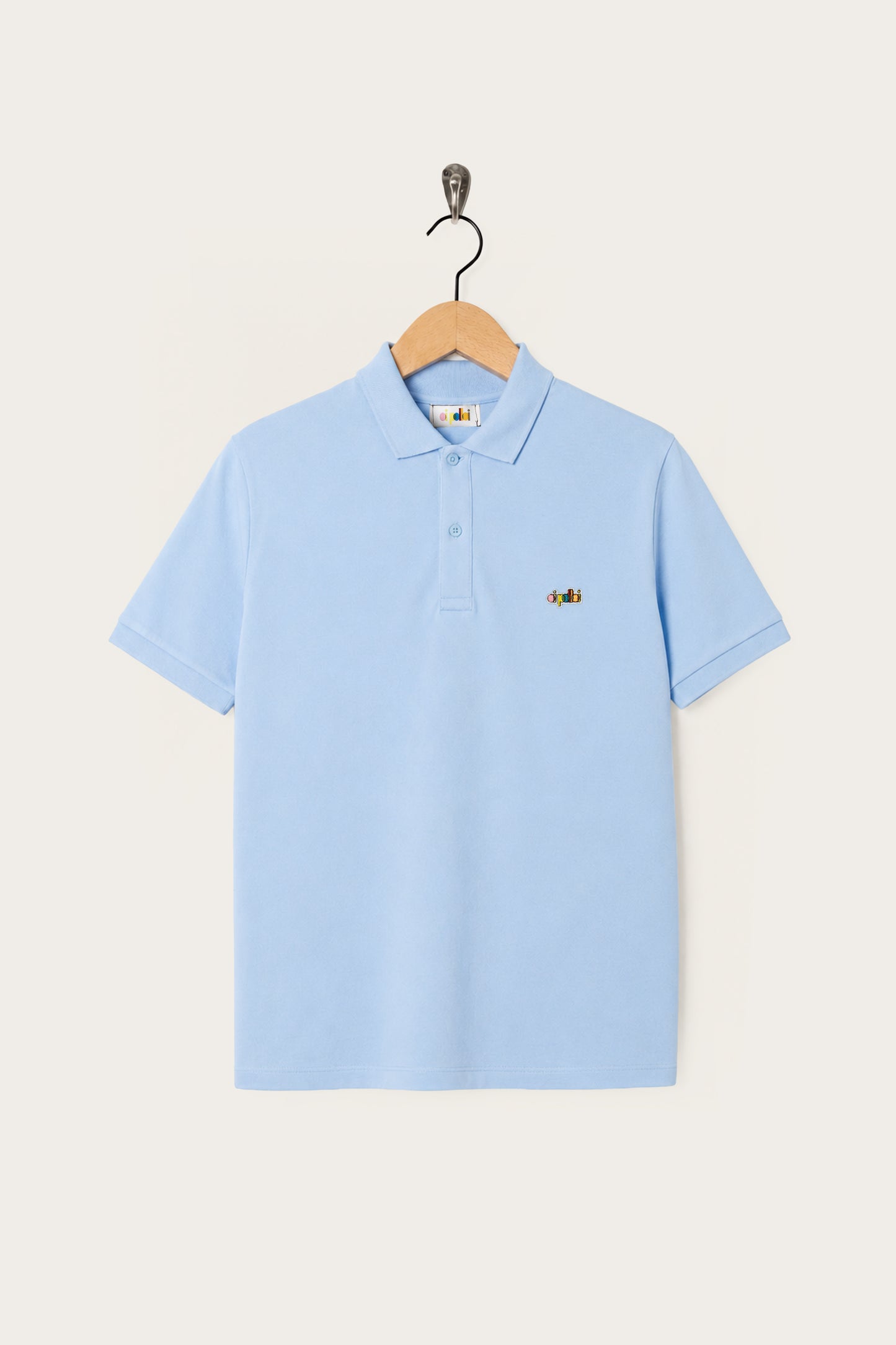 Oi Polloi Classic S/S Polo Shirt Sky Blue