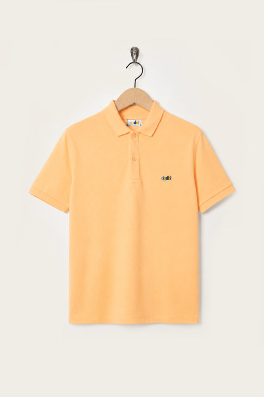 Oi Polloi Classic S/S Polo Shirt Tangerine
