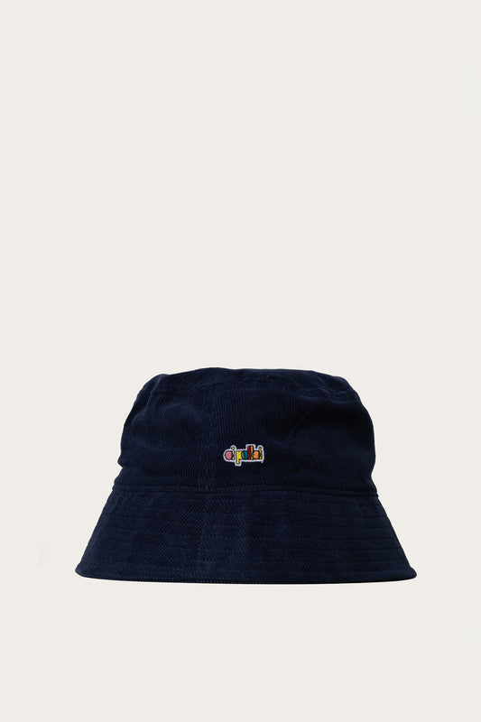 Oi Polloi Corduroy Bucket Hat Navy