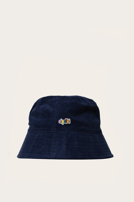 Oi Polloi Corduroy Bucket Hat Navy