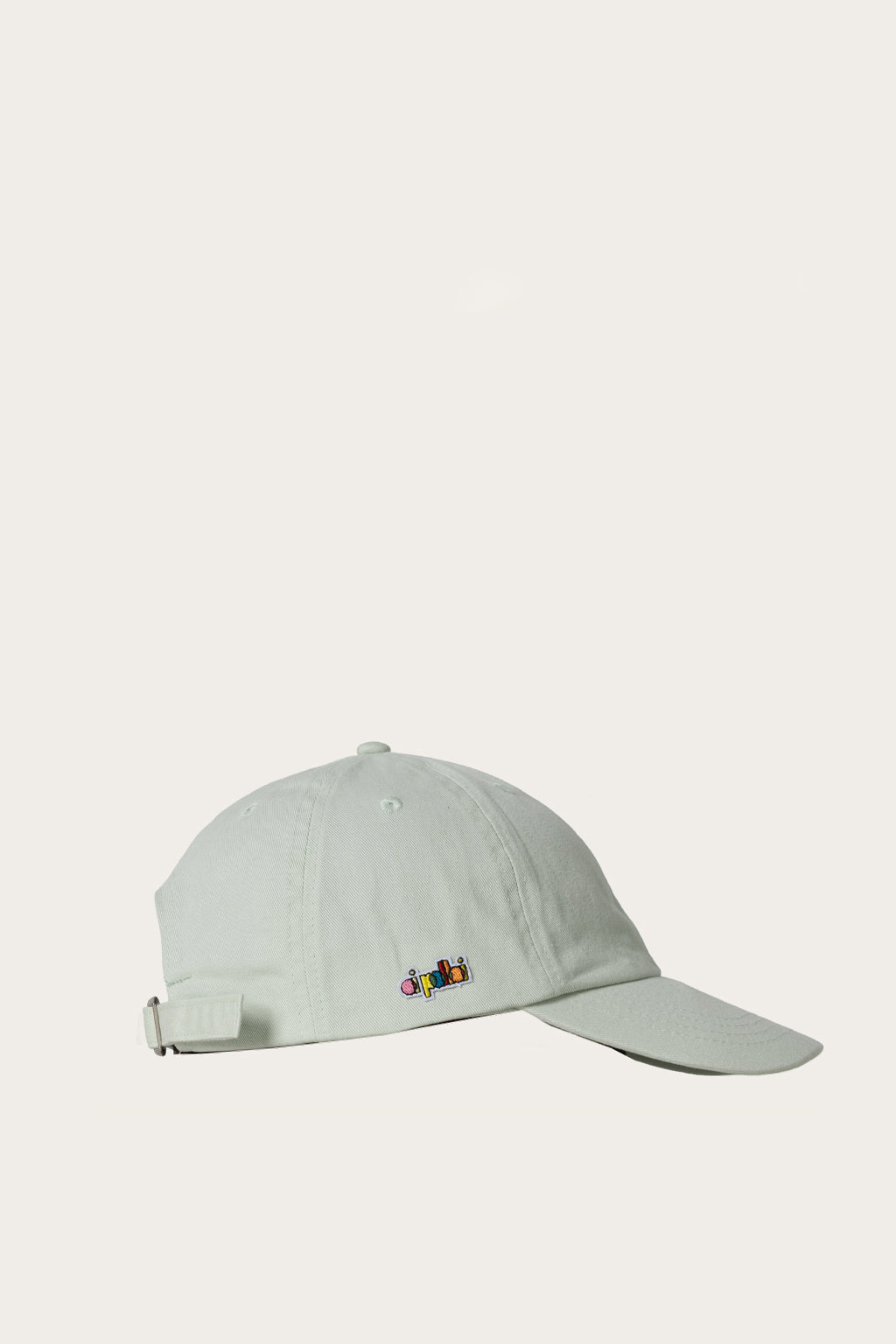 Oi Polloi 6 Panel Low Rise Cotton Cap Mint
