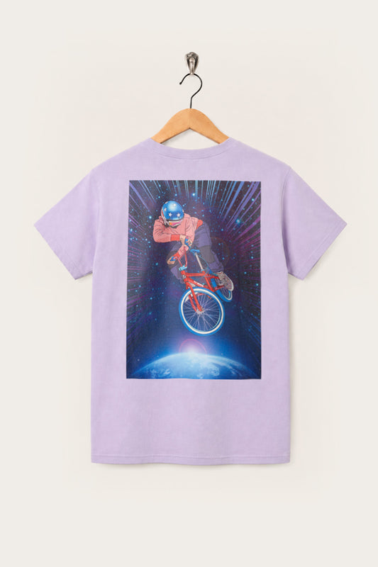 Oi Polloi Outer Space BMX S/S T-Shirt Lilac