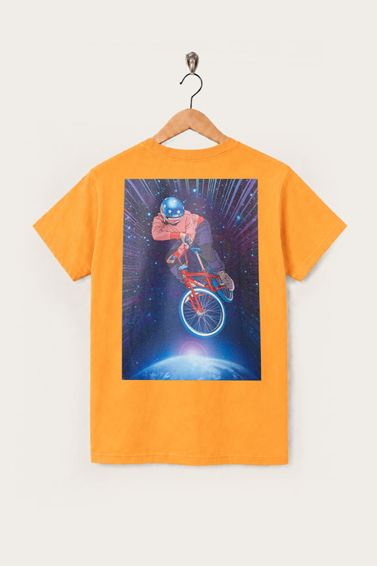 Oi Polloi Outer Space BMX S/S T-Shirt Orange