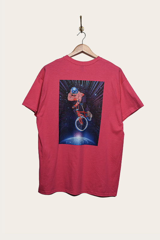 Oi Polloi Outer Space BMX S/S T-Shirt Pink