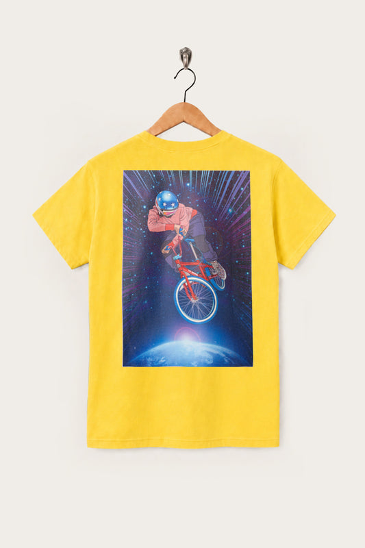 Oi Polloi Outer Space BMX S/S T-Shirt Yellow