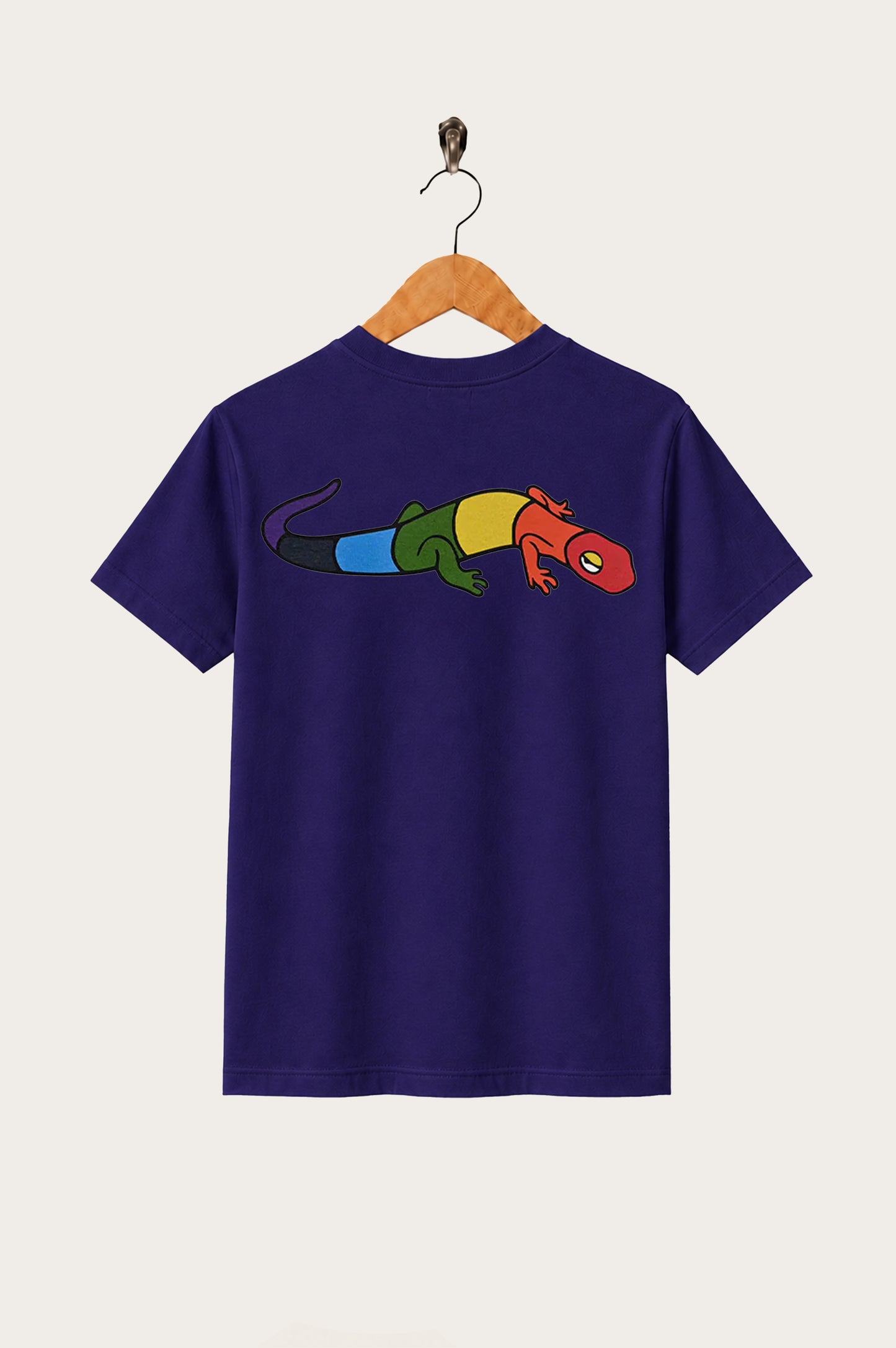 Oi Polloi Rainbow Lizard S/S T-Shirt Purple