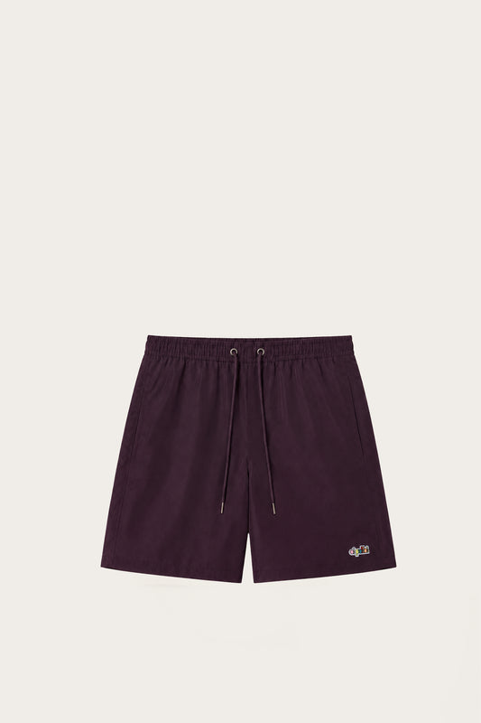 Oi Polloi Swim Shorts Burgundy