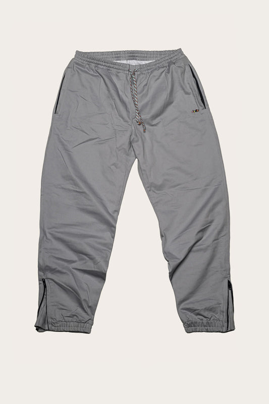 Oi Polloi Twill Track Pants Light Grey