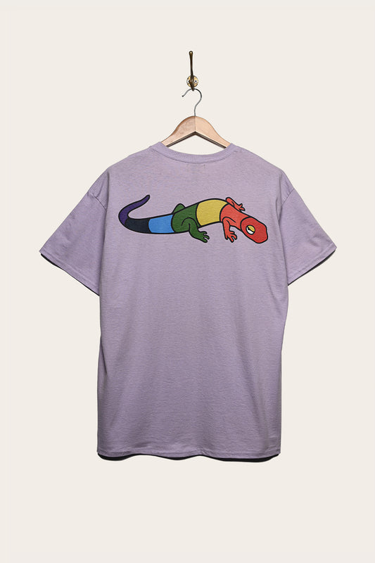 Oi Polloi Rainbow Lizard S/S T-Shirt Lavender