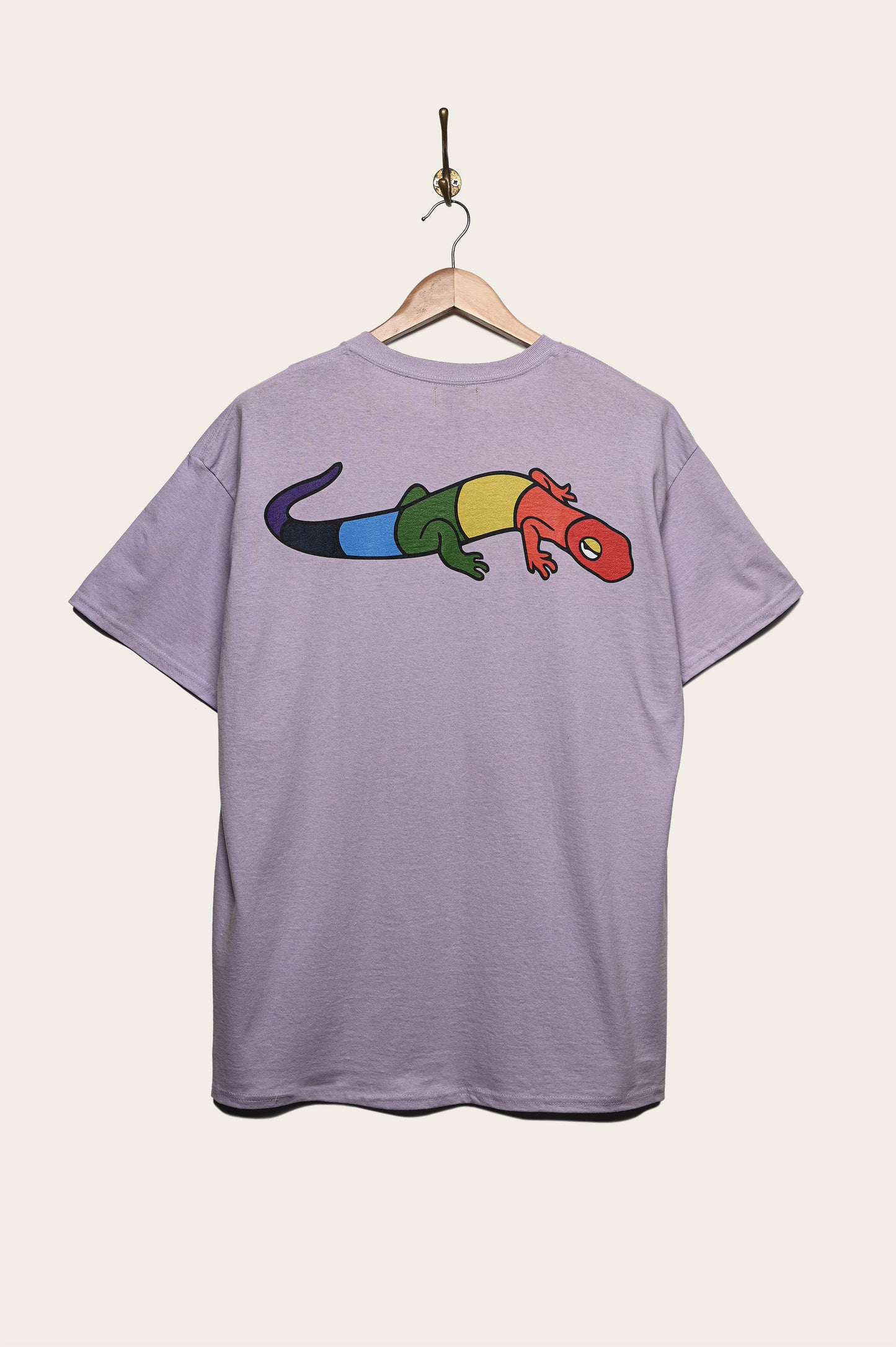 Oi Polloi Rainbow Lizard S/S T-Shirt Lavender