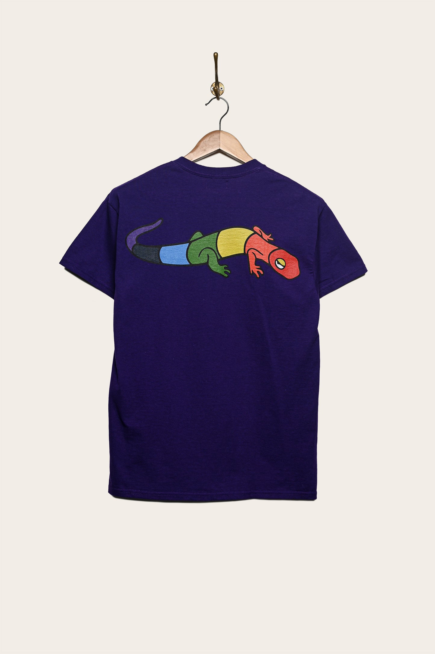 Oi Polloi Rainbow Lizard S/S T-Shirt Purple