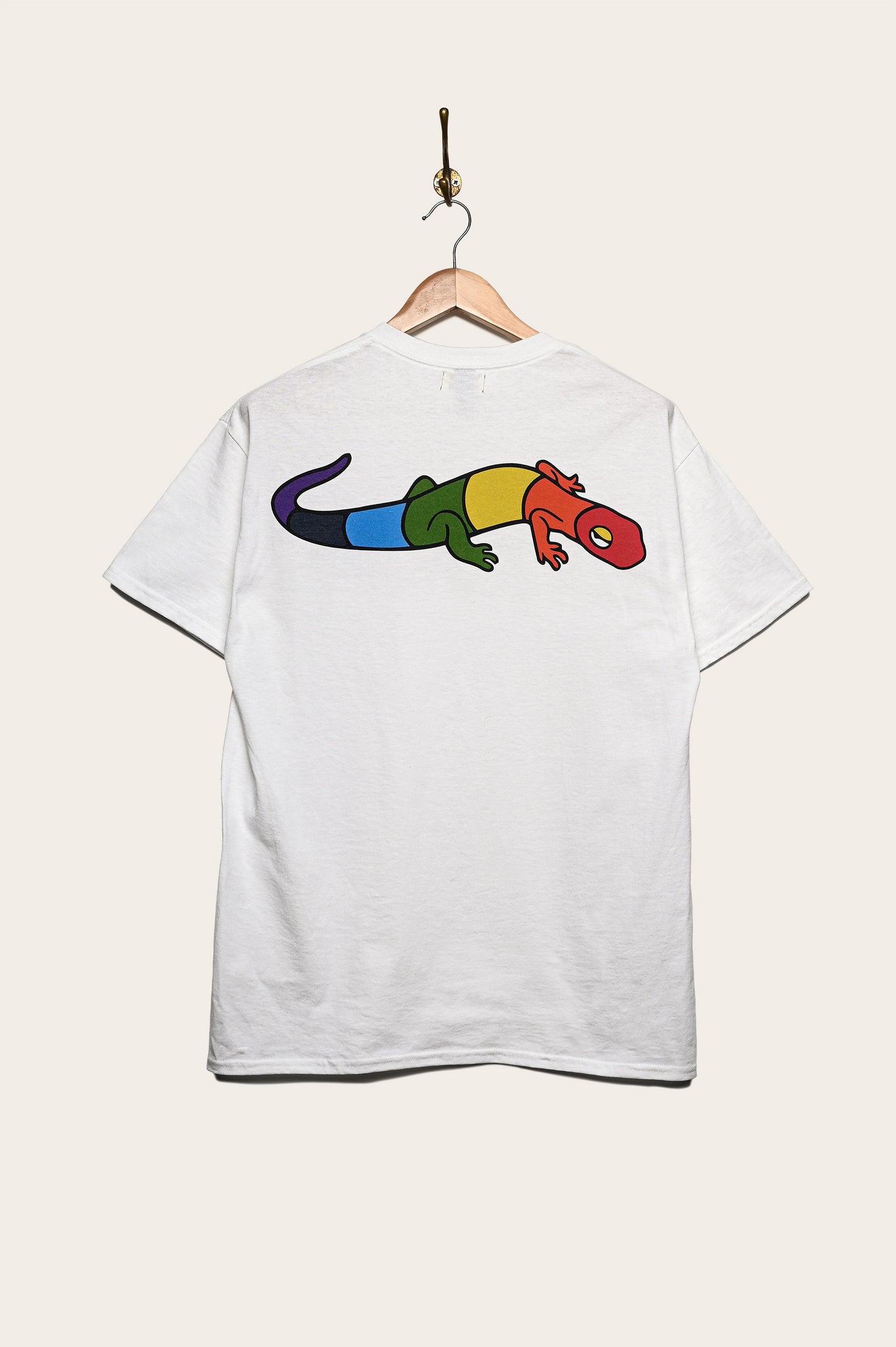 Oi Polloi Rainbow Lizard S/S T-Shirt White