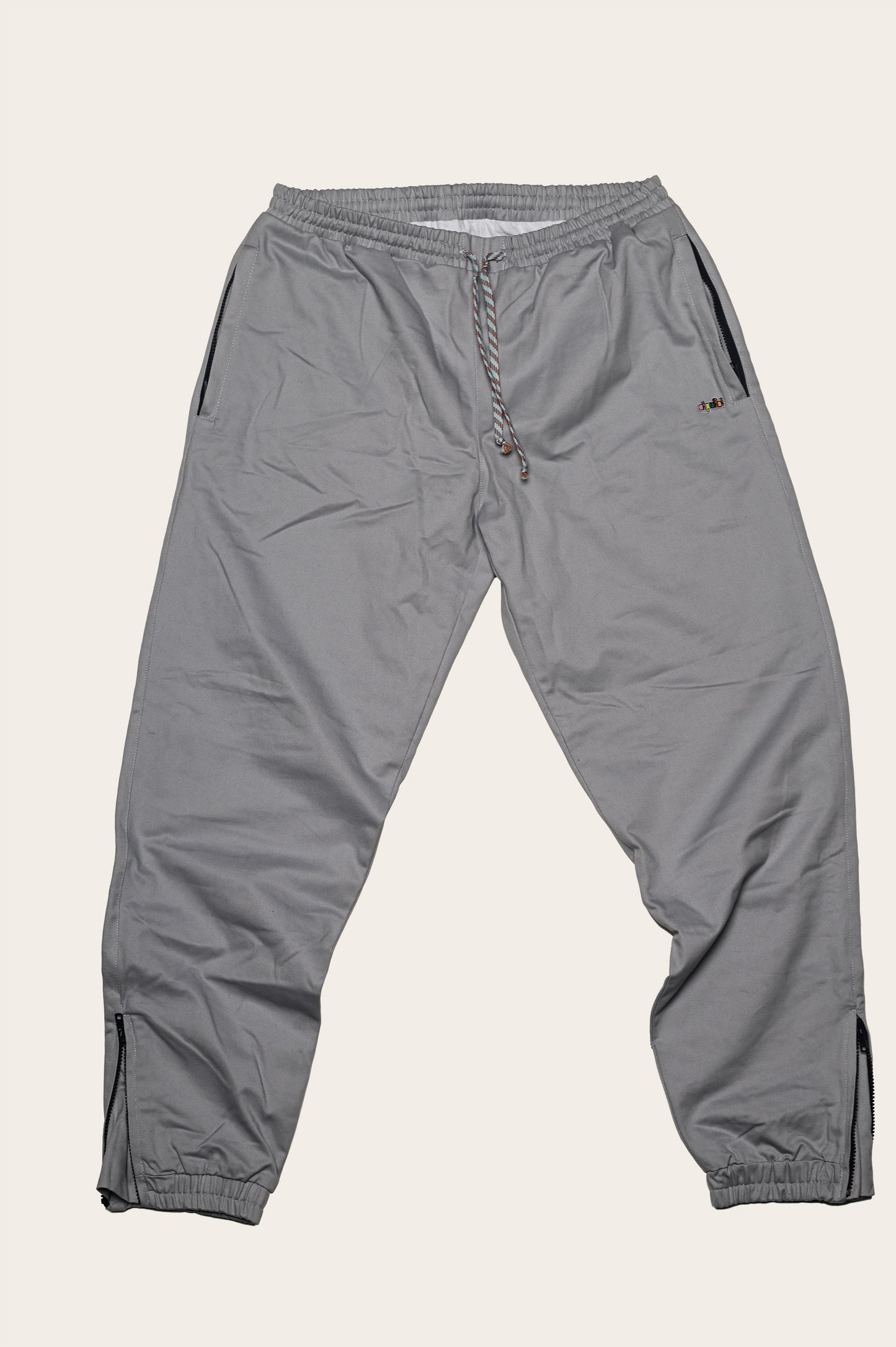 Oi Polloi Twill Track Pants Light Grey