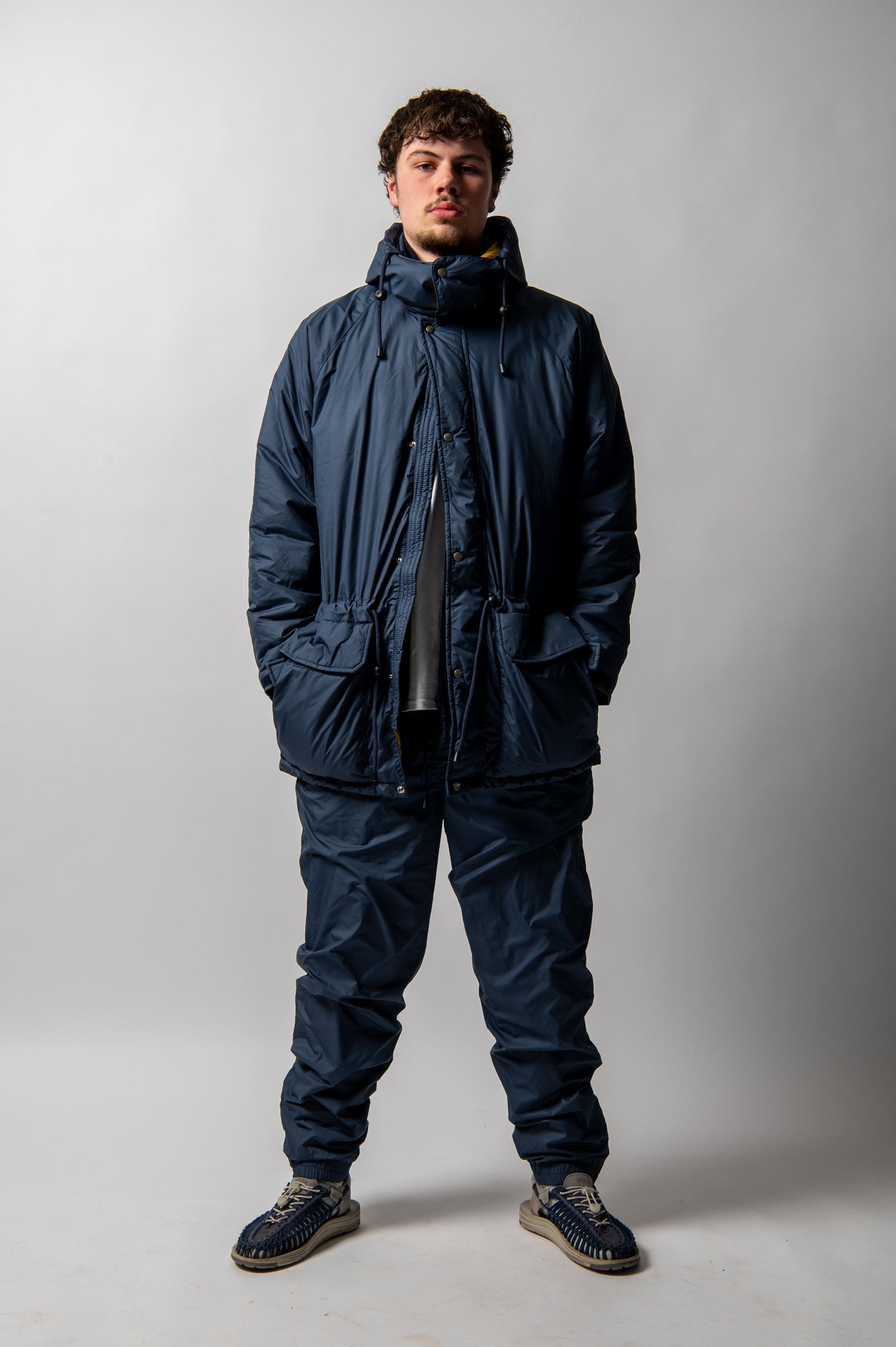 Oi Polloi Scafell Pike Jacket Navy / Yellow
