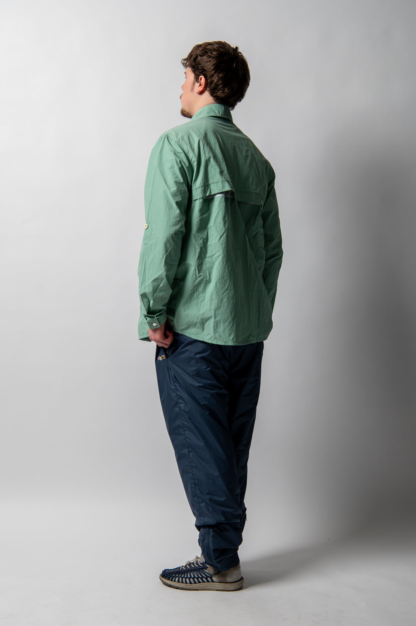 Oi Polloi Nylon Track Pants Navy