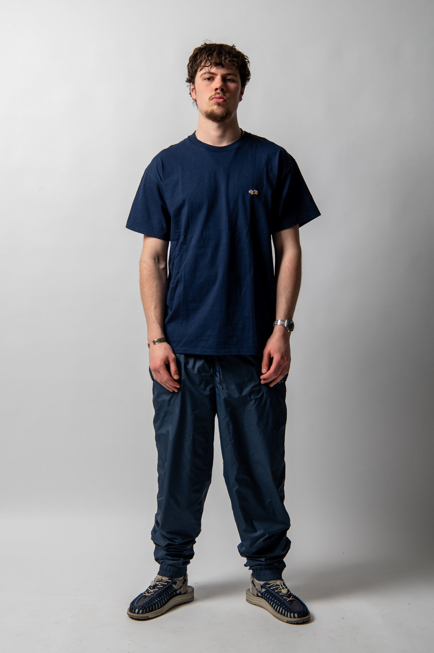 Oi Polloi 70 Tib Street S/S T-Shirt Navy
