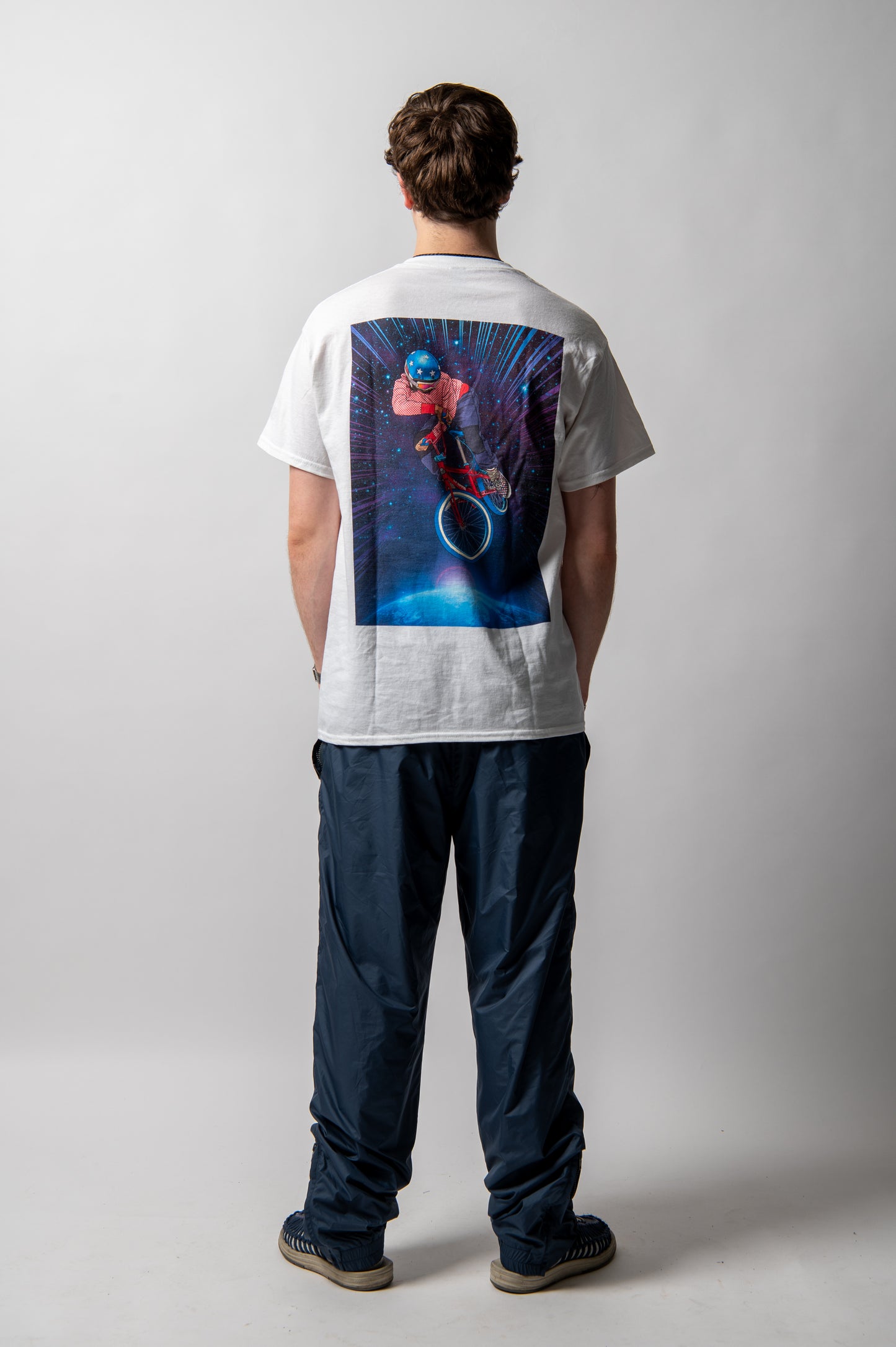 Oi Polloi Outer Space BMX S/S T-Shirt White