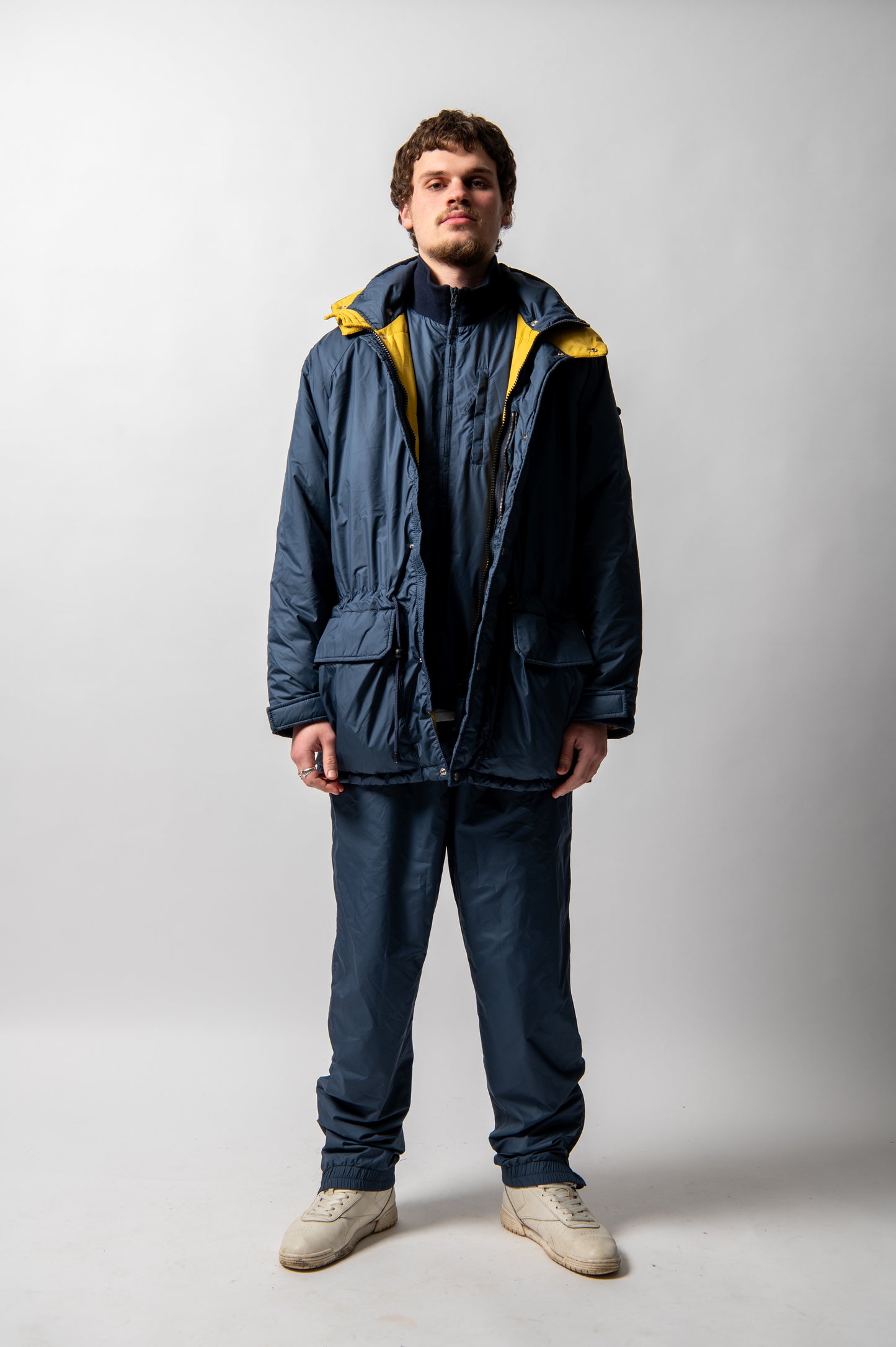 Oi Polloi Scafell Pike Jacket Navy / Yellow