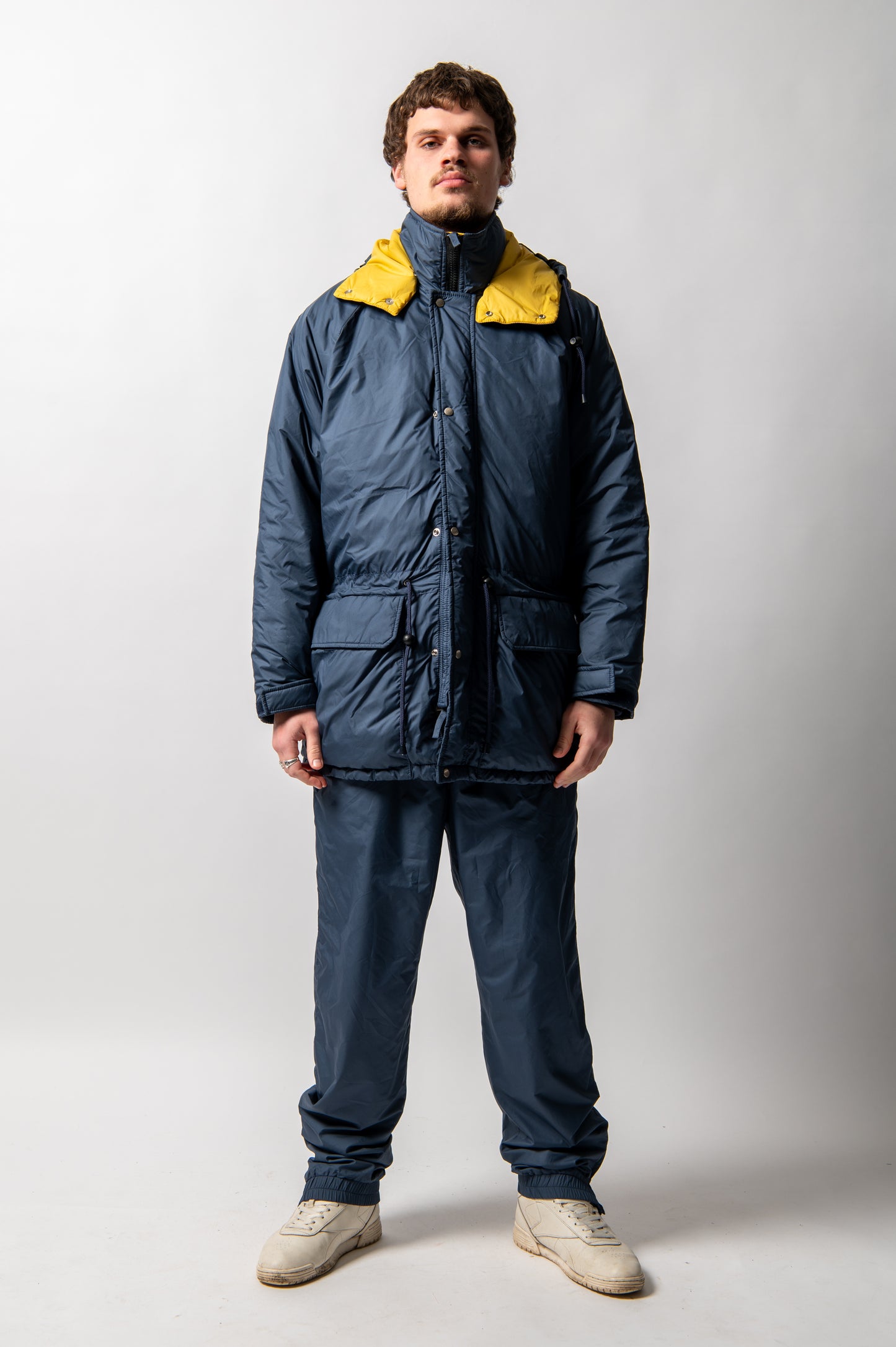 Oi Polloi Scafell Pike Jacket Navy / Yellow