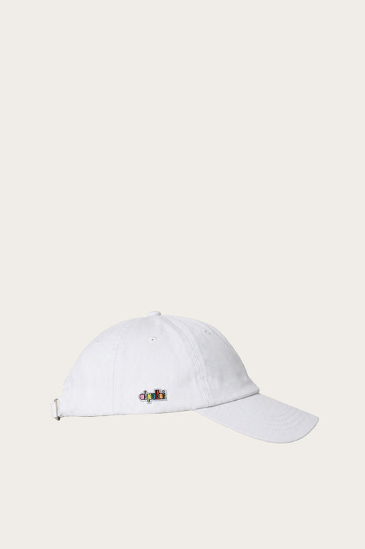 Oi Polloi 6 Panel Low Rise Cotton Cap White