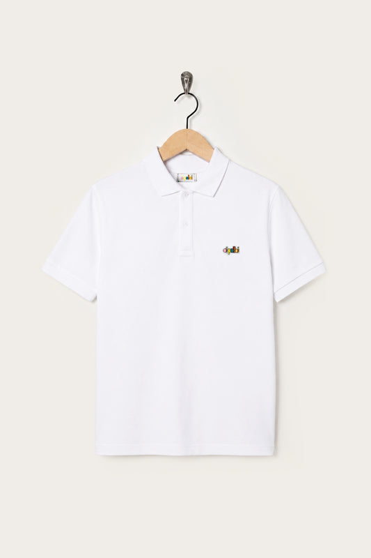 Oi Polloi Classic S/S Polo Shirt White