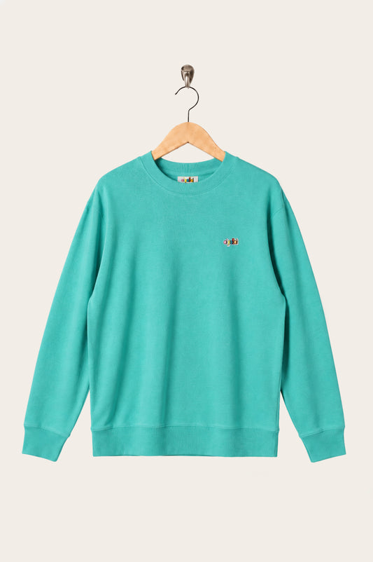 Oi Polloi 80s Sweat Pool Blue